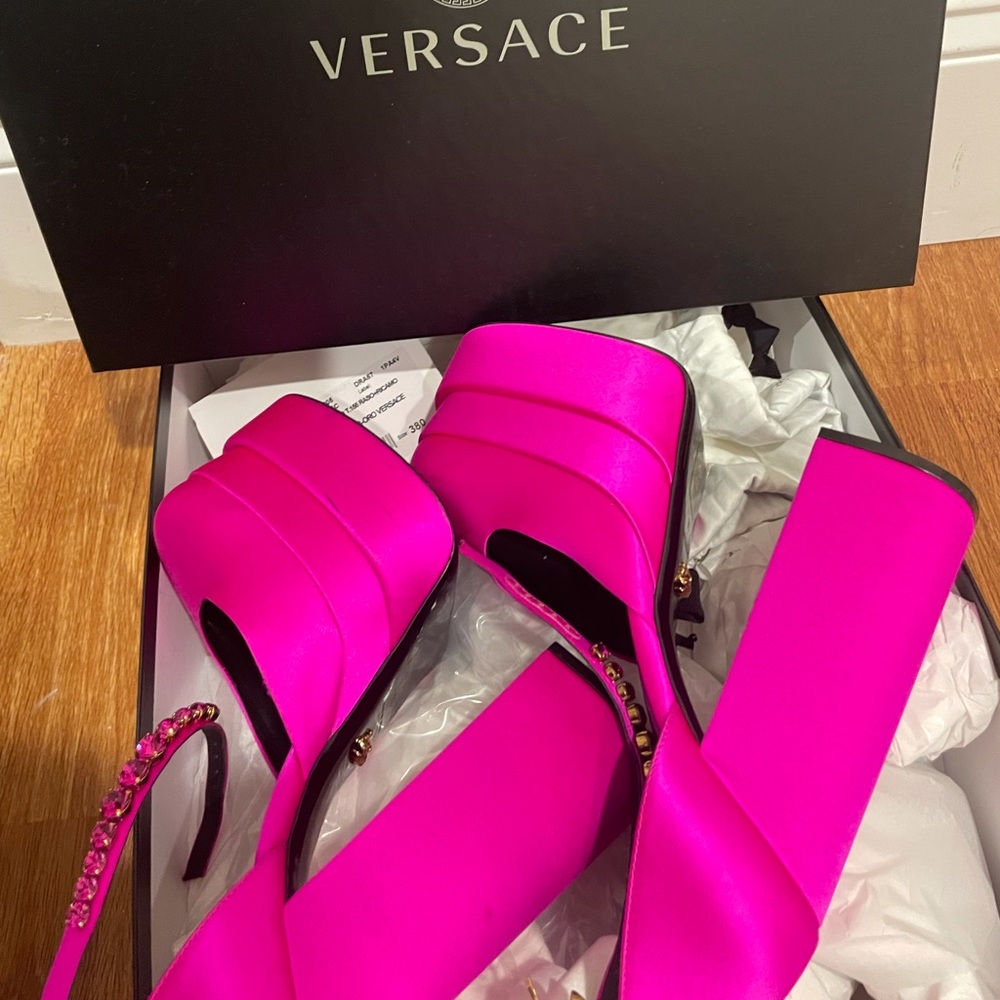 Versace pumps worn once (light scuffs)